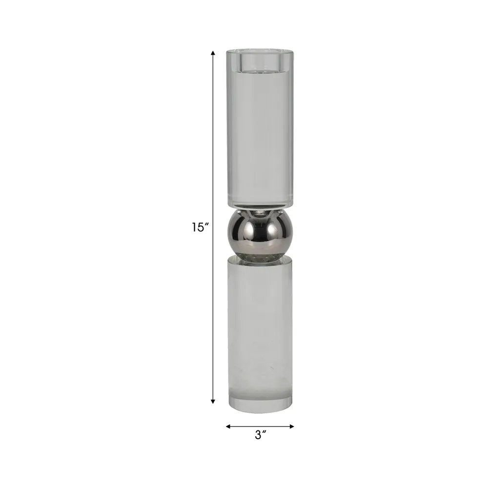 VERAFORD CLEAR CANDLESTICK 15 (IN)