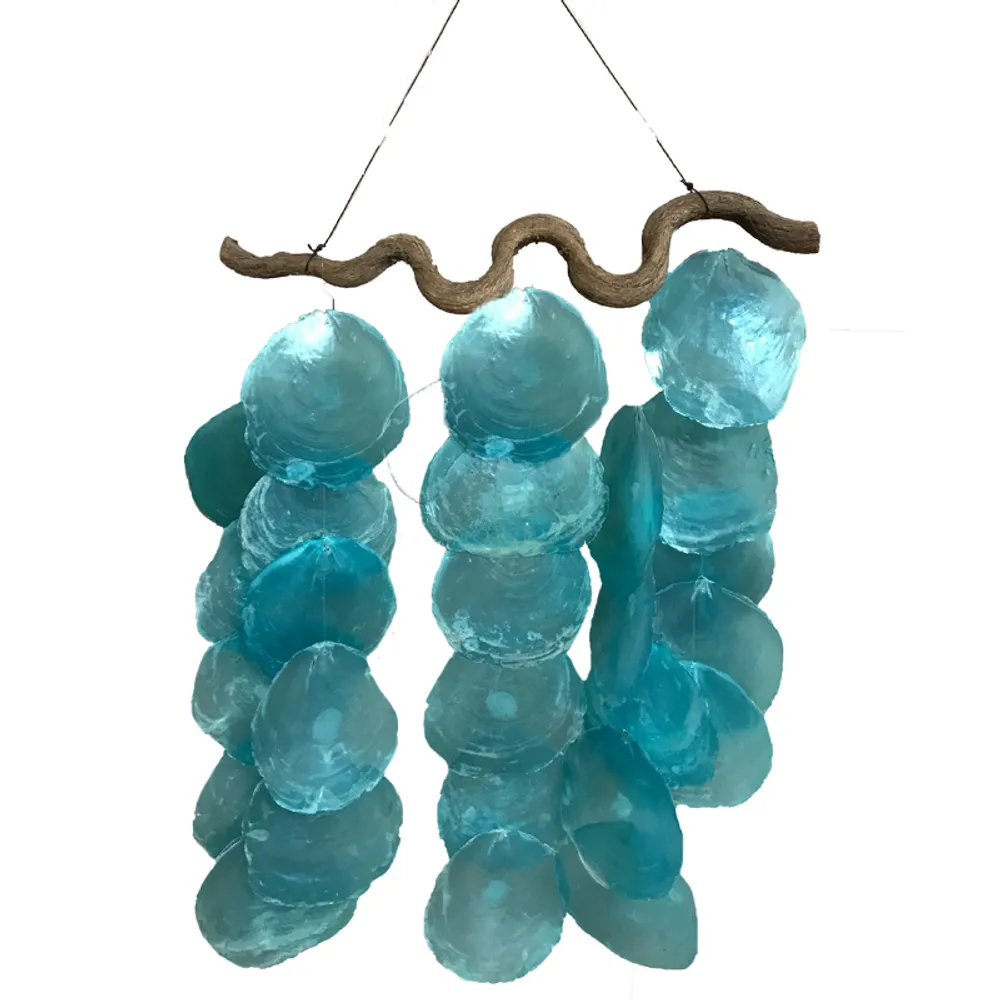 22" TURQUOISE CAPIZ SHELL WINDCHIME