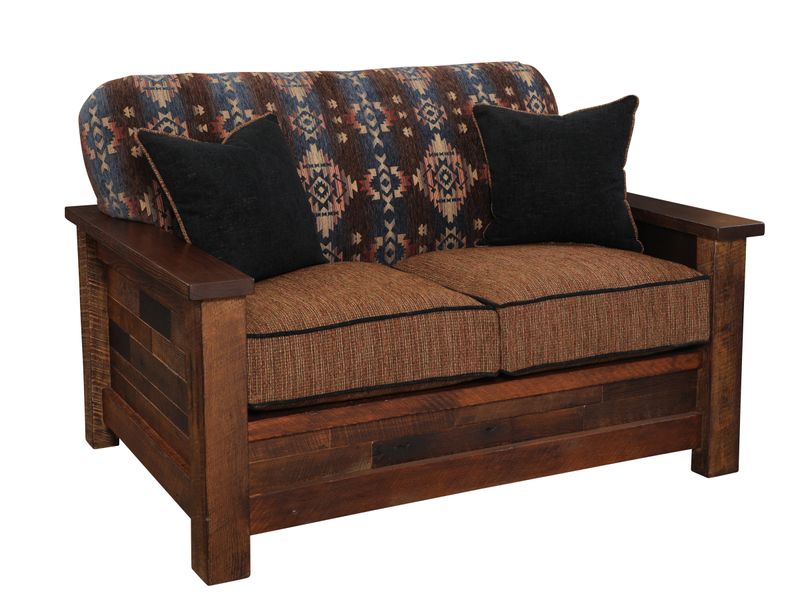 Barnwood  Americana Loveseat - Customer Fabric - Seat:  Fabric TBD; Backrest:  Fabric TBD 1