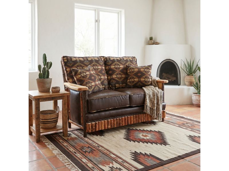 Hickory Log  Shenandoah Loveseat - Customer Fabric - Seat:  Fabric TBD;   Backrest:  Fabric TBD 1