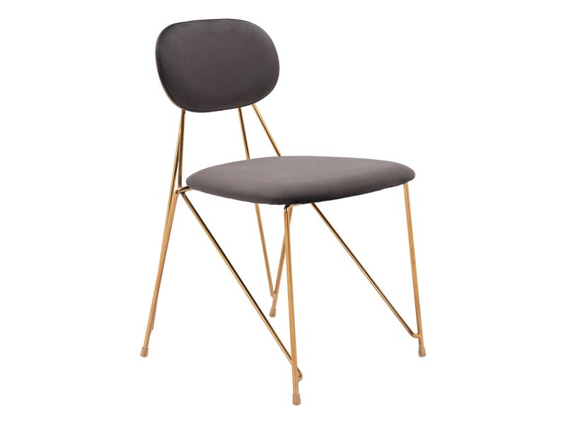 Georges Dining Chair Gray & Gold 7