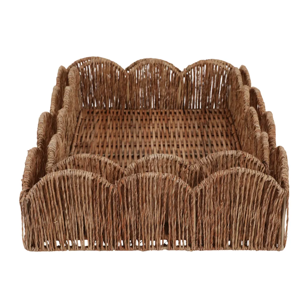 YATESGROVE SET OF 2 BROWN TRAY 4 (IN)