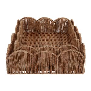 YATESGROVE SET OF 2 BROWN TRAY 4 (IN) 6