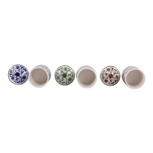ADLERLEY SET OF 3 WHITE JARS 6 (IN) 8