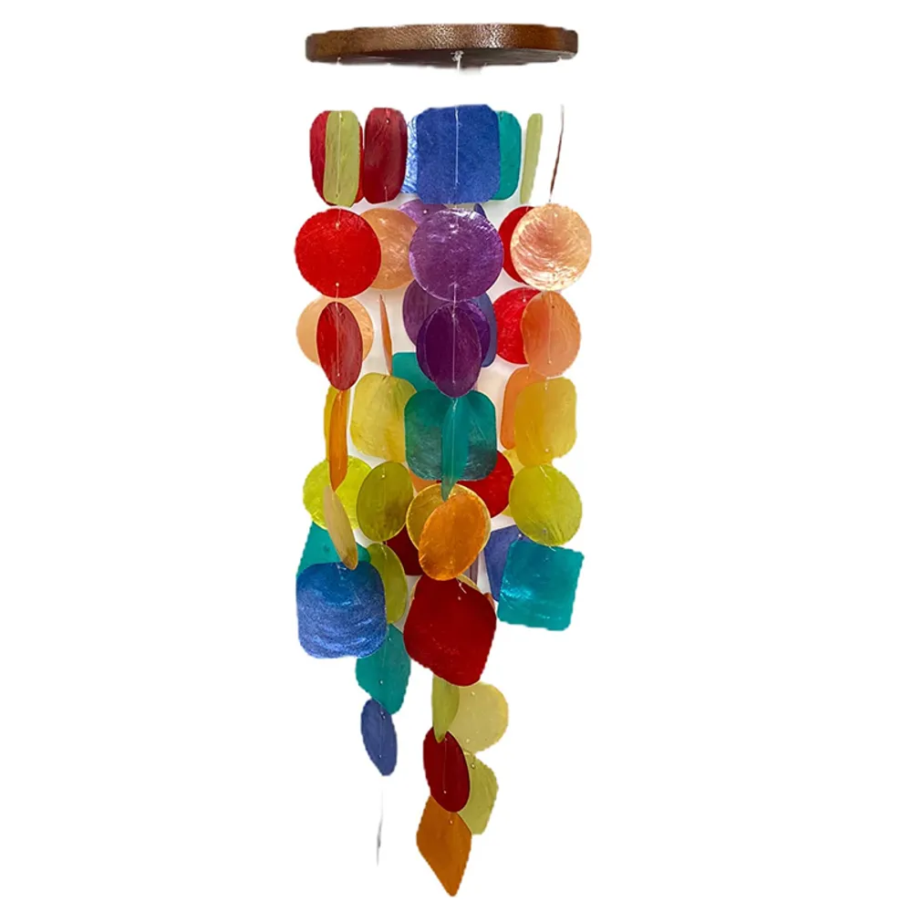26" CAPIZ SHELL WINDCHIME MULTICOLOR