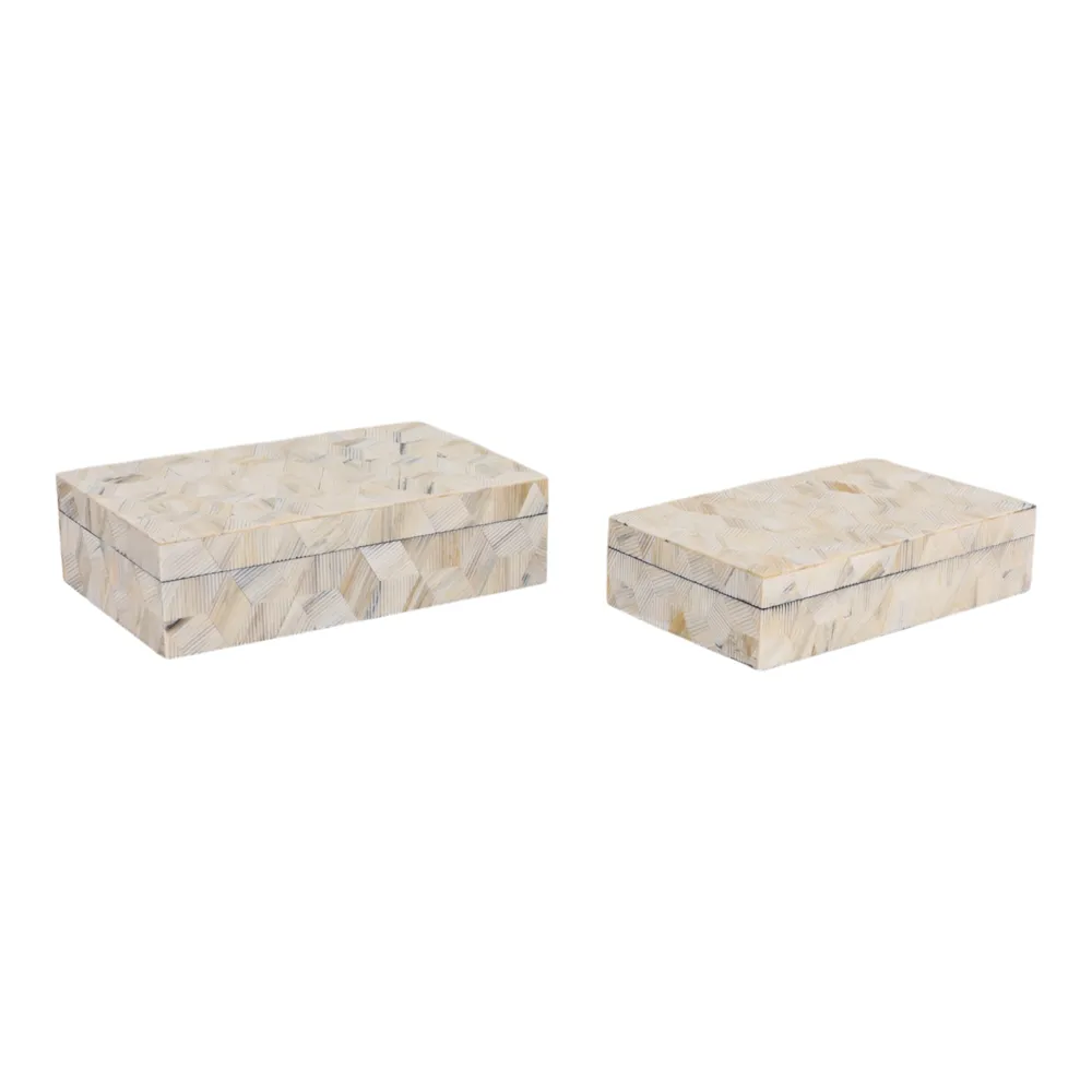 COLINPORT SET OF 2 BROWN BOXES 3 (IN)