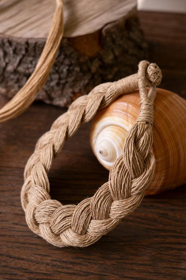 Natural Jute Braided Necklace