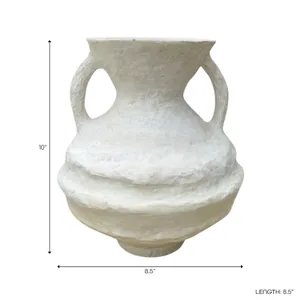 FERRIS WHITE VASE 10 (IN) 10