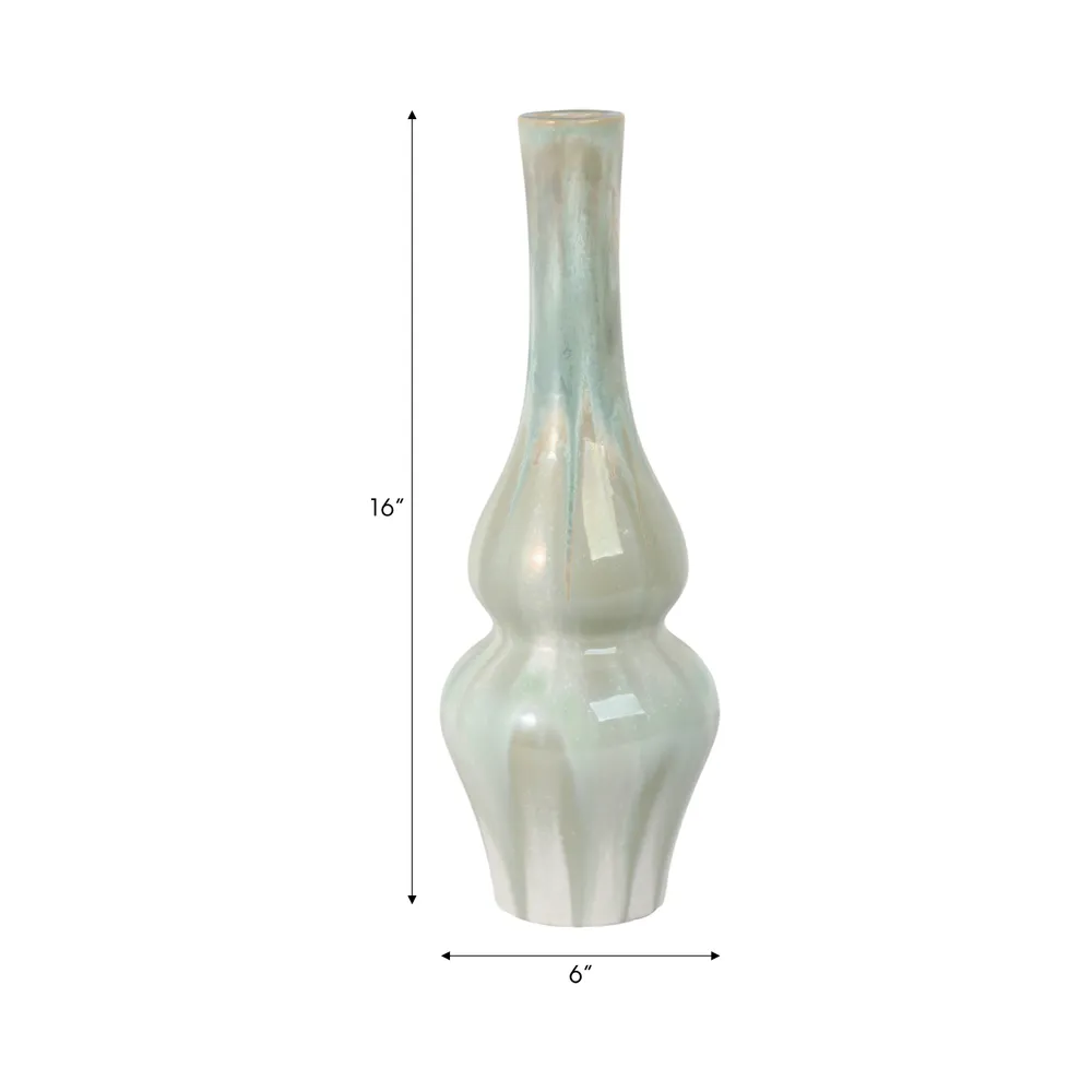 HADFIELDHOLM GREEN VASE 16 (IN)