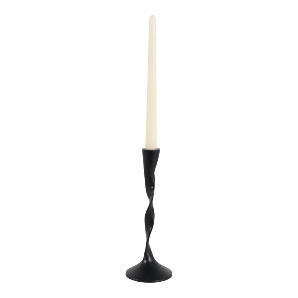 ELMONTVALE BLACK CANDLE HOLDER 9 (IN)