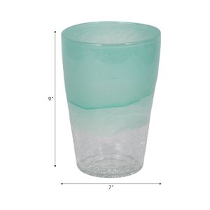 LUTHERLEY BLUE GLASS VASE 9 (IN) 9
