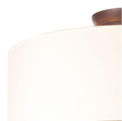 Winterberry 16″ Wide 3-Light Semi Flush Mount - Antique Darkwood