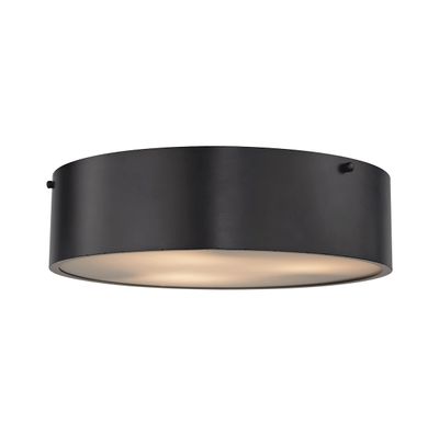 Clayton 16″ Wide 3-Light Flush Mount - Oil Rubbed Bronze