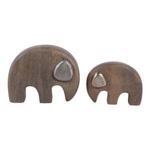 HESTONFORD SET OF 2 BROWN DECOR 4 (IN) 1