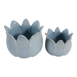 BRADYRIDGE SET OF 2 BLUE PLANTER 7 (IN) 6