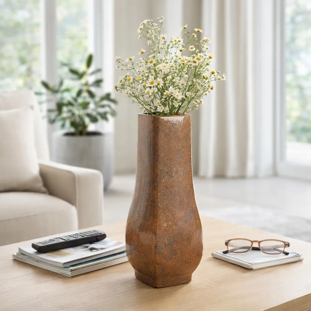 CORBINPORT BROWN VASE 17 (IN)