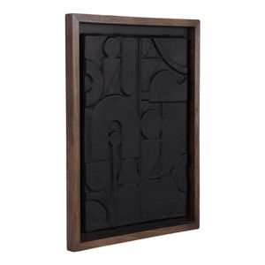 29X22" PAPER MACHE WALL ART, BLACK/DARK BROWN 3