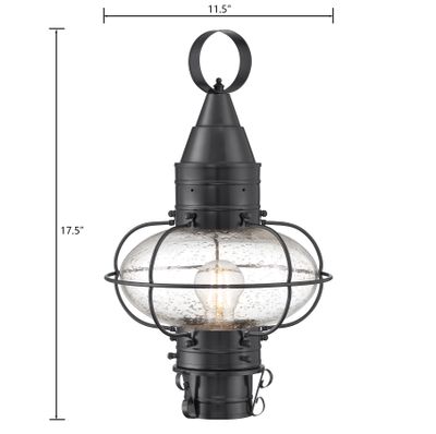Classic Onion 17.5″ High 1-Light Outdoor Post Light - Gun Metal
