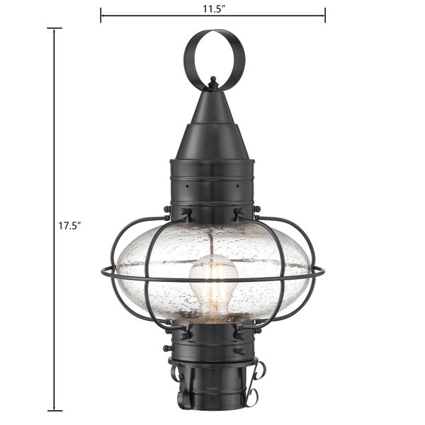 Classic Onion 17.5'' High 1-Light Outdoor Post Light - Gun Metal
