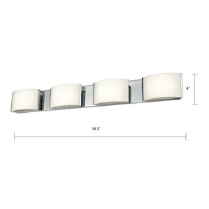 Pandora 34.5'' Wide 4-Light Vanity Light - Chrome 2