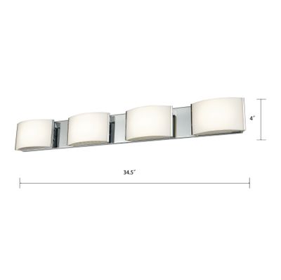 Pandora 34.5″ Wide 4-Light Vanity Light - Chrome