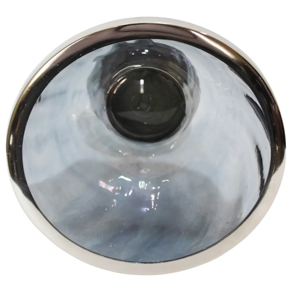 ASPENSIDE GRAY GLASS VASE 11 (IN)