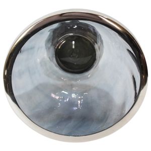 ASPENSIDE GRAY GLASS VASE 11 (IN) 5