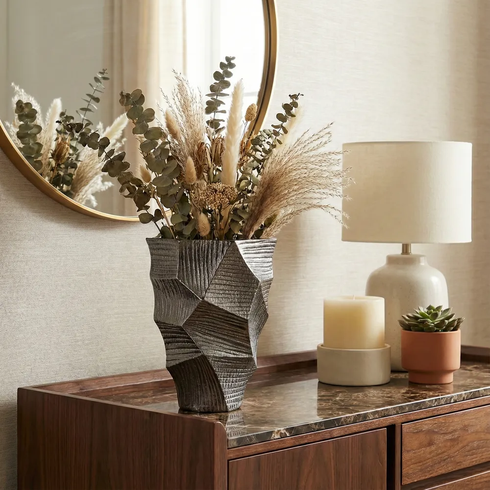 HARLANLEY GRAY VASE 12 (IN)