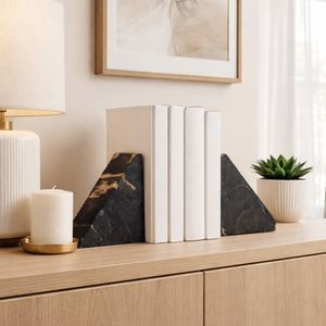 CHILTONVIEW SET OF 2 BLACK BOOKENDS 6 (IN) 12