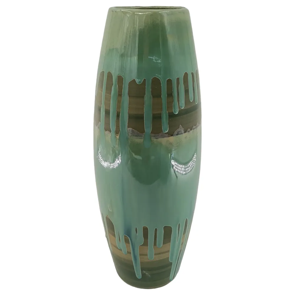 ANSELOAK GREEN VASE 18 (IN)
