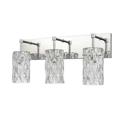 Forma de Crystal 23″ Wide 3-Light Vanity Light - Polished Chrome