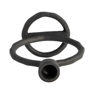 EDMONDMORE BLACK CANDLE HOLDER 7 (IN) 7