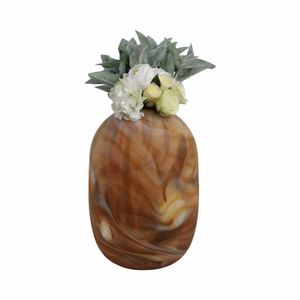 BARTONWOOD BROWN GLASS VASE 20 (IN) 3