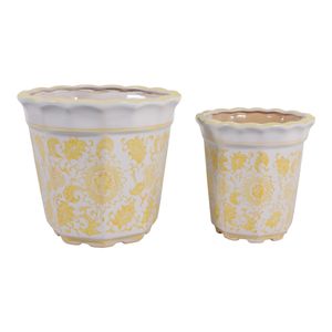 ENOCHFIELD SET OF 2 YELLOW PLANTER 7 (IN) 4