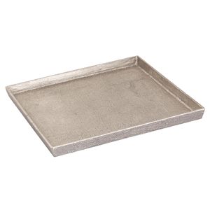 Square Linen Texture Tray - Set of 2 Nickel 3