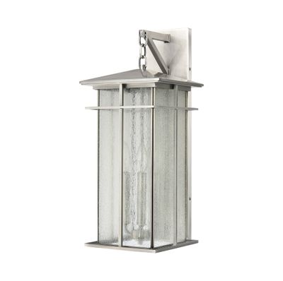 Oak Park 22″ High 3-Light Outdoor Sconce - Antique Brushed Aluminum