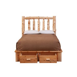 Cedar Log Footboard Dresser for Platform Bed - Three Drawer - Cal King - Vintage 4