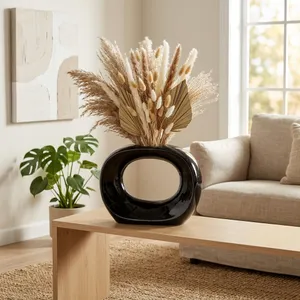 DENNINGGATE BLACK VASE 11 (IN) 12