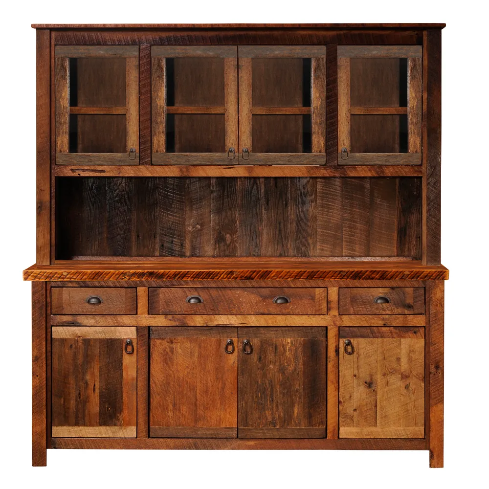 Barnwood 75-inch Buffet & Hutch - Artisan Top