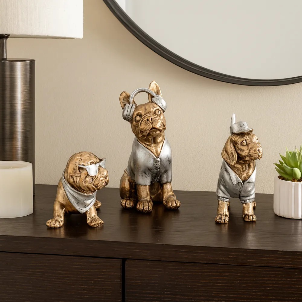 ZANEHOLM SET OF 3 GOLD DECOR 6 (IN)