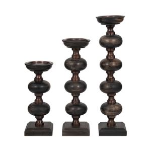 JULIANROSE SET OF 3 BLACK CANDLESTICK 23 (IN) 1