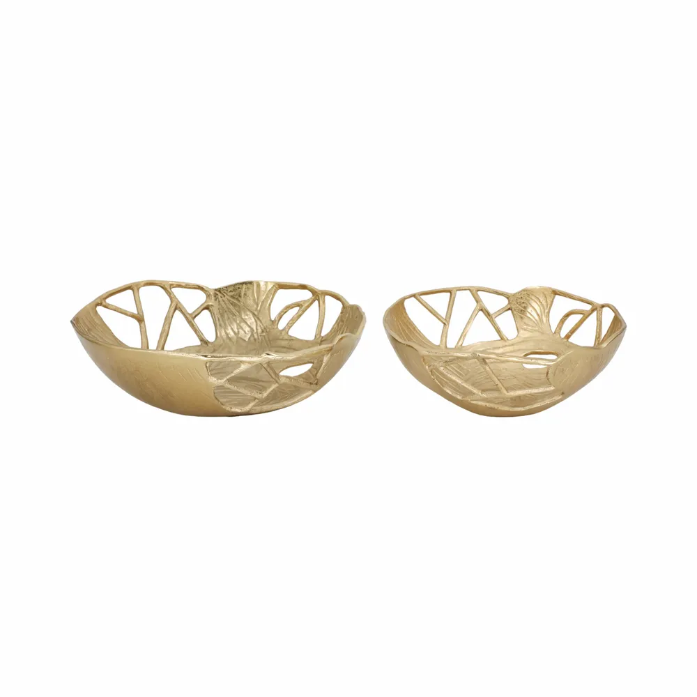 GRAYDONHOLM SET OF 2 GOLD BOWLS 5 (IN)