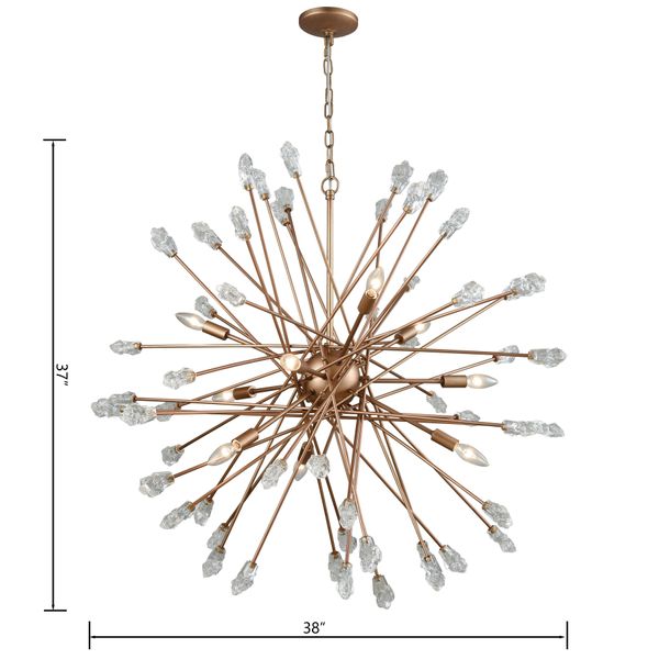 Serendipity 38'' Wide 9-Light Chandelier - Matte Gold