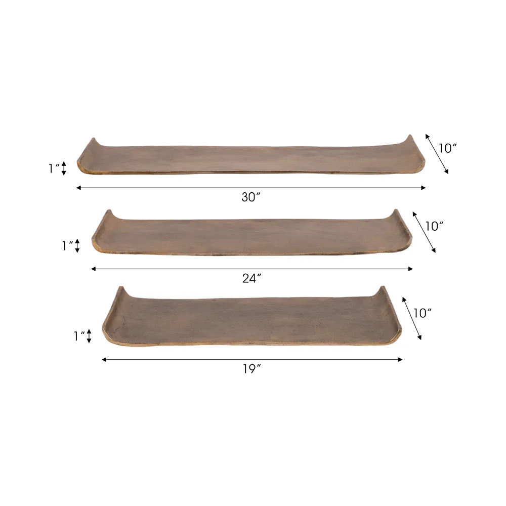 NELSONBURN SET OF 3 GOLD TRAY 1 (IN)