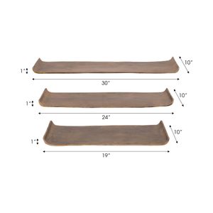NELSONBURN SET OF 3 GOLD TRAY 1 (IN) 7