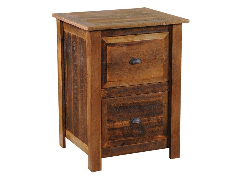 Barnwood Two Drawer File Cabinet 2