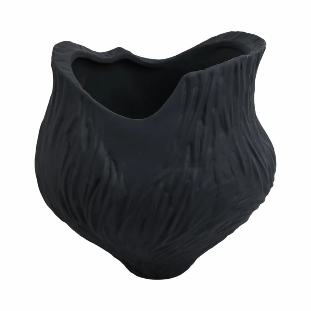 THORNTONPARK BLACK VASE 12 (IN)