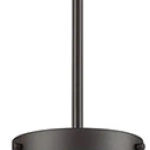 Beckett 12'' Wide 1-Light Mini Pendant - Oil Rubbed Bronze with White Glass 3