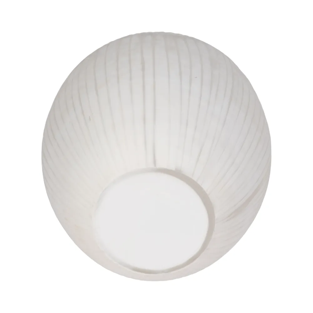 ADLERGROVE WHITE GLASS VASE 18 (IN)