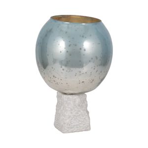 BRAEHAM BLUE CANDLE HOLDER 15 (IN) 3